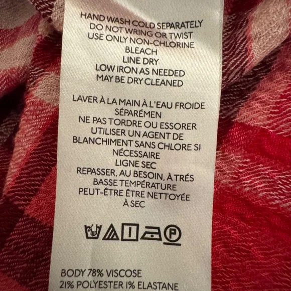 Anthropologie Pilcro Plaid Gauze Shirt-XL-NWT - Picture 8 of 12